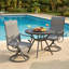 Ensemble de 2 chaises de patio pivotantes pour l'extérieur, avec dossier haut et structure en métal robuste, toutes saisons-1706044113
