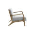 Fauteuil texturé gris Mid-Century texturé avec dossier en bois massif et tissu-1859454320