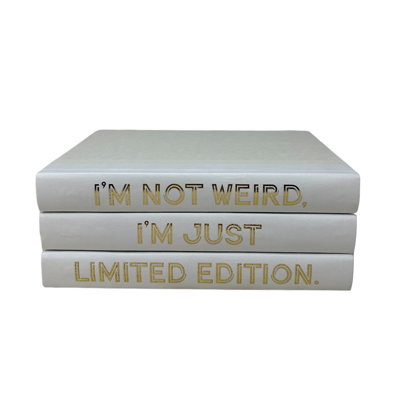 Quote Entertainment Decorative Book