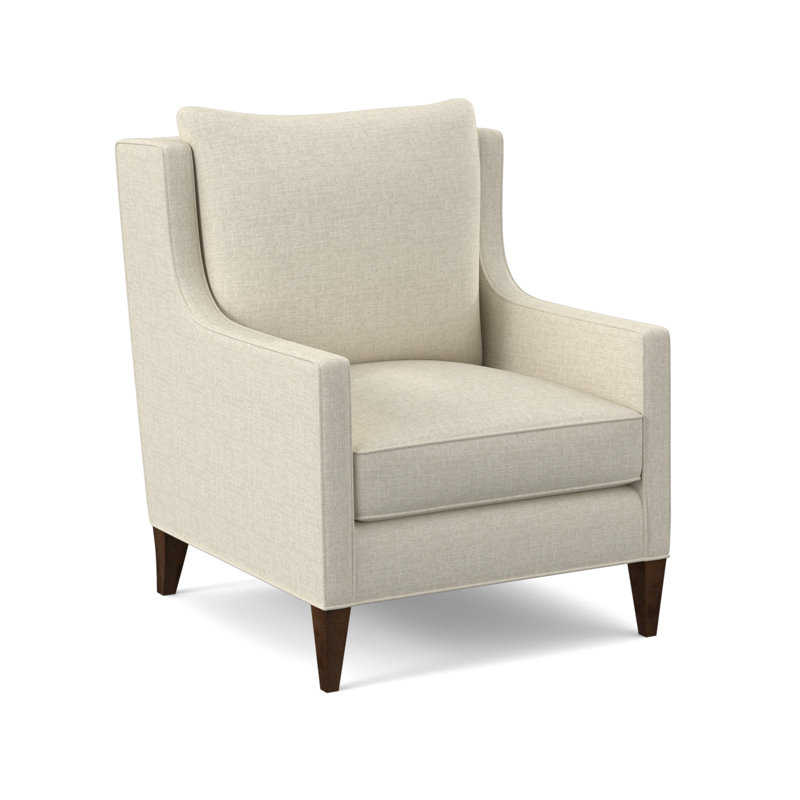 Callum Armchair, American Walnut, Elise Harbor 100% Polyester