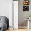 Grande armoire de rangement moderne avec 3 tiroirs et 4 tablettes, parfaite pour une présentation organisée et élégante dans n'importe quelle pièce-1382298363