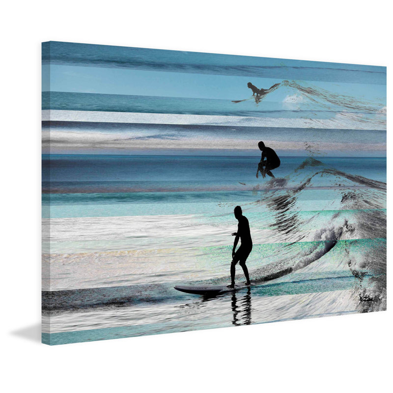 « wave jump » par parvez taj,, reproduction d’art sur toile tendue, H 40 po x l 60 po x P 1,5 po