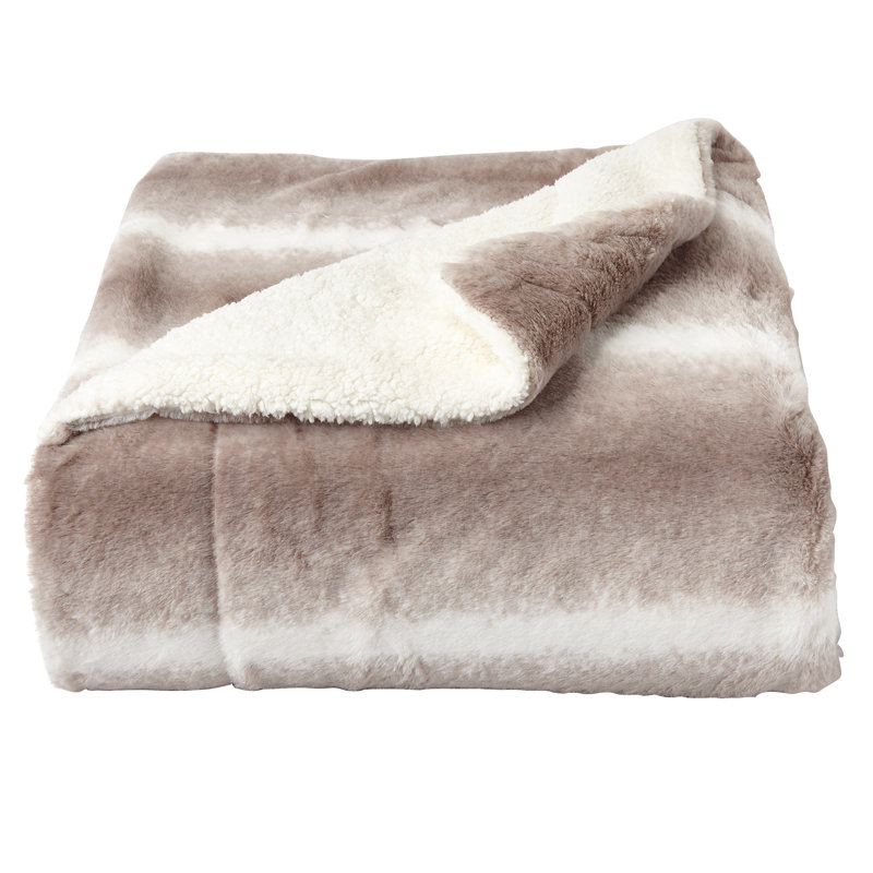 Jeté en peluche pour la décoration intérieure - Jeté de canapé hypoallergénique en fausse fourrure de lapin avec envers en sherpa pour les canapés et la literie