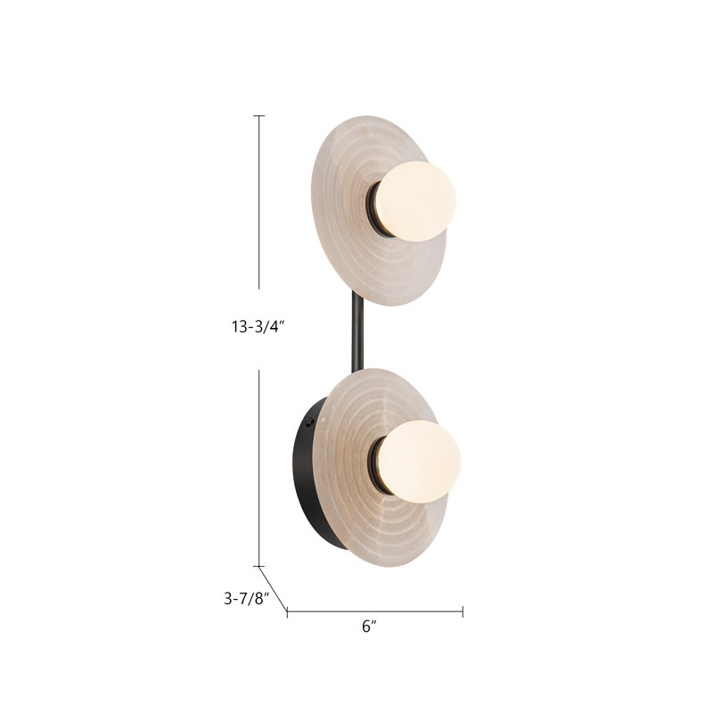 Dahlia 2 - Light Vanity Light, Vintage Brass