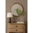 English Knotty Oak Inspired Round Mirror