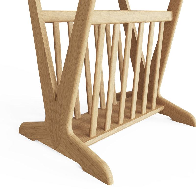 Wood Free Standing Magazine Rack