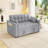 Sleeper Sofa Couch W/Pull Out Bed, Modern Velvet Convertible Sleeper Sofa Bed, Small Love Seat Sofa Bed W/Pillows & Side Pockets For Small Space, Living Room, Apartment,Gray-1451054659