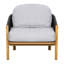 Fauteuil club d'extérieur en bois Grotta, corde avec coussin-641410514-641410515