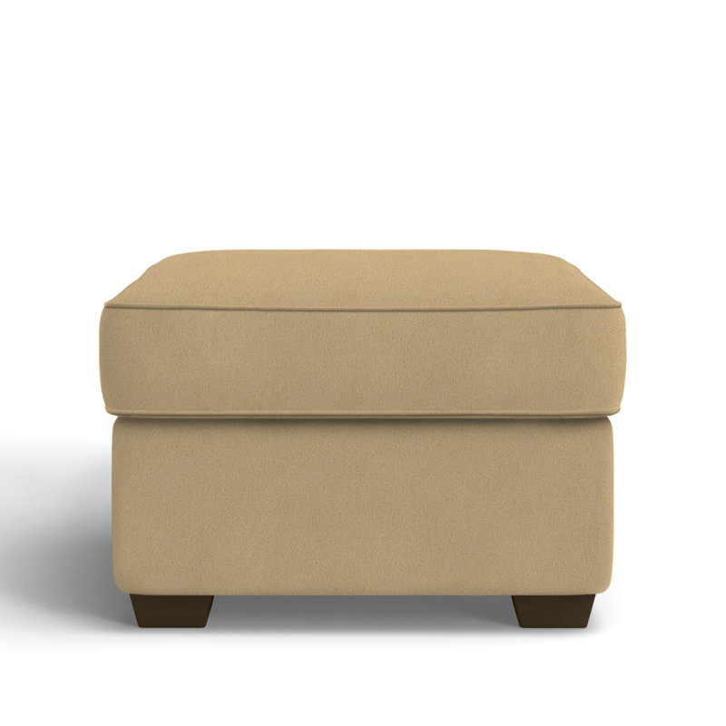 Gemi Upholstered Ottoman, Bella Toast Performance Velvet