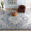 Tapis bleu tissé à la machine Hodder-1261740839