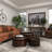 Ademide Wooden Dark Brown Storage Ottoman with Tufted Top Set