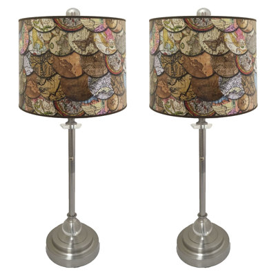 Ensemble de lampe buffet 28" crystal Bettencourt
