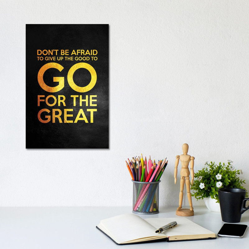 Go For The Great by Adrian Baldovino - Wrapped Canvas Gallery-Wrapped Canvas Giclée, 20.32 cm H x 30.48 cm W x 1.91 cm D