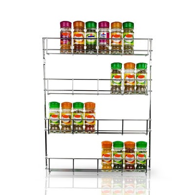 Wall Spice Rack with Adjustable Racks
