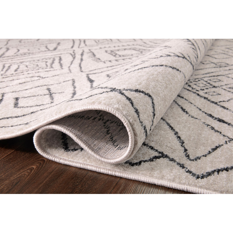 Tapis marocain colombe / gris anthracite Vance, Rectangle 7 pi 10 po x 10 pi