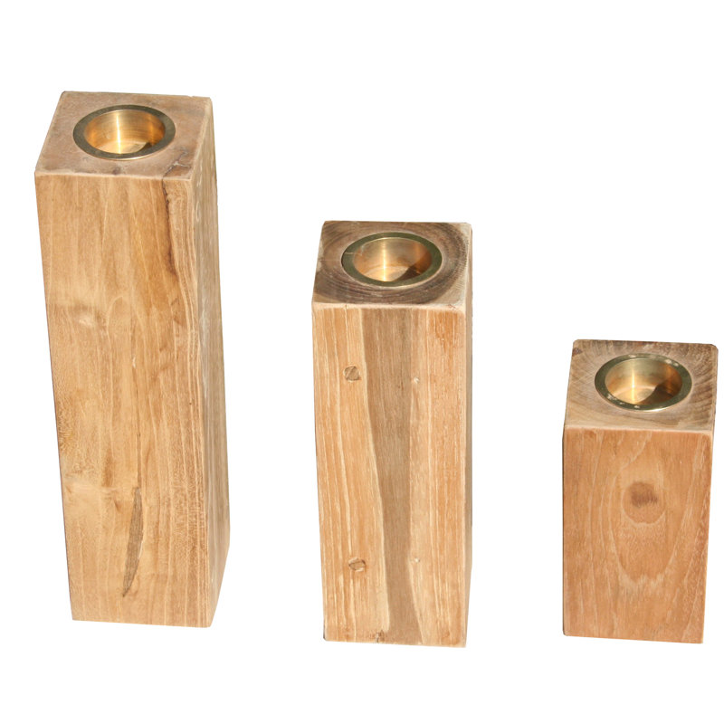 Wood Tabletop Tealight Holder