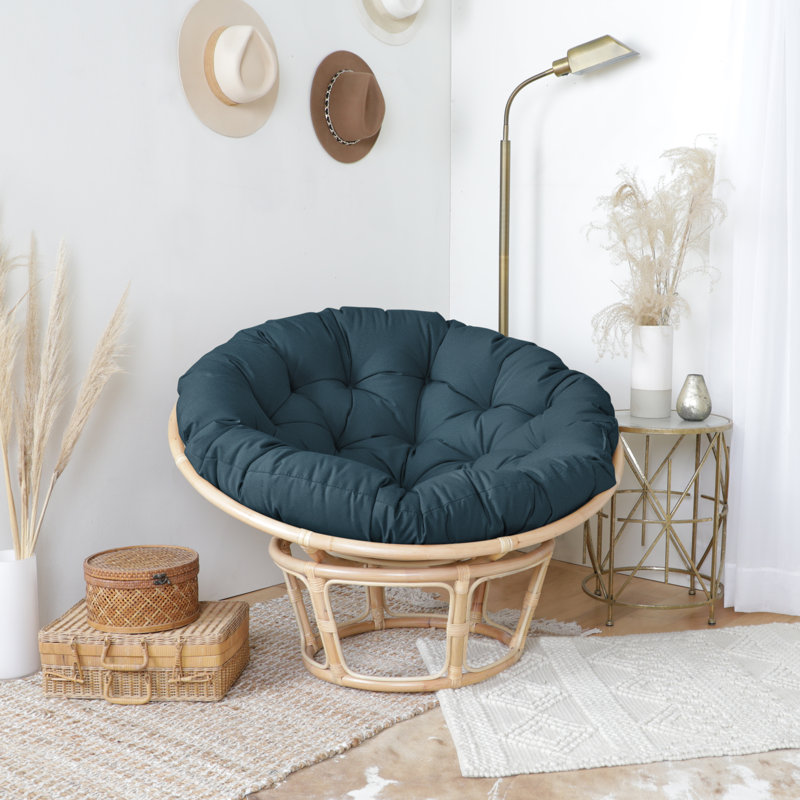 Coussin intérieur / extérieur Sunbrella Papasan, Wedgewood, L 48 po x P 48 po, Polyester