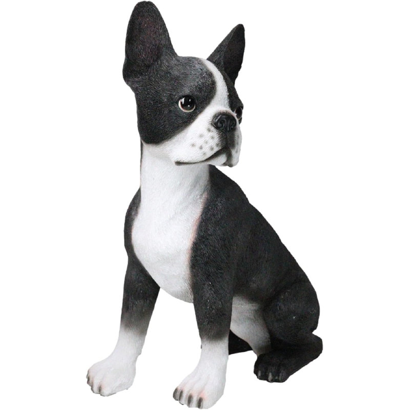 Grand chien réaliste Boston Terrier 15 po