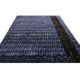 Scandinavian Hand Knotted Wool Geometric Area Rug