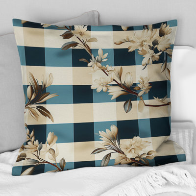Nautical Vintage Floral Stripes - Coussin décoratif Abstract Coral Reef Multicolor Azure - Coussin décoratif