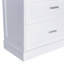 Tall Bathroom Storage Cabinet, Cabinet With Two Doors And Drawers, Adjustable Shelf, MDF Board, White, Two Packages