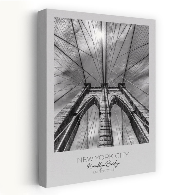Art contemporain de Brooklyn Bridge, H 18 po x l 12 po