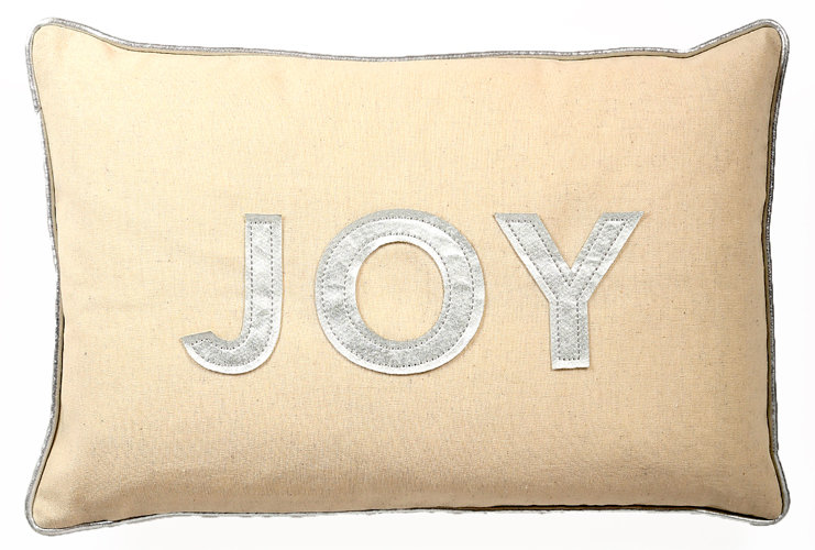 Patchwork Throw Pillow, Silver, Polyester