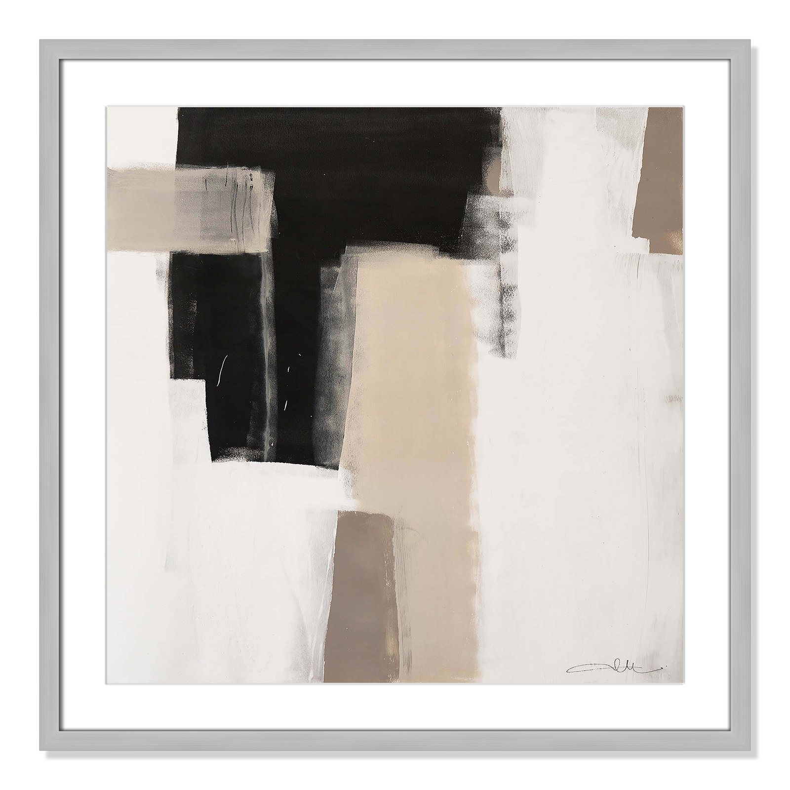 Earth Scapes I Print, 27.5" H x 27.5" W x 1.25" D, Silver Box Framed