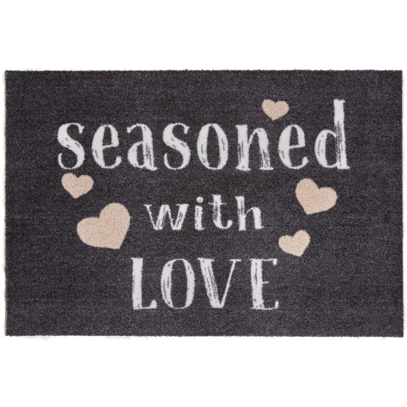 Aretzy Modern & Contemporary Non-Skid Kitchen Mat, 50cm W x 75cm L, Dark Grey
