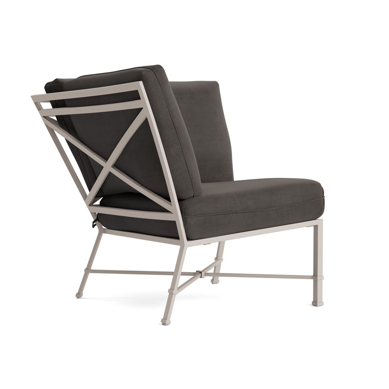 Venetian Outdoor Patio Sectional, Fusion Charcoal, Dove