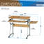 Bureau d'ordinateur avec tablette latérale et clavier Techni Mobile