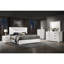 Commode 6 tiroirs et miroir blanc brillant