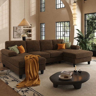 104" Modular U Shaped Cloud Couch Sectional Sofas For Sectional Symmetrical