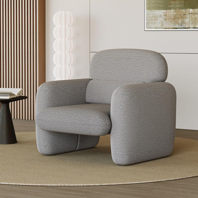 Fauteuil d'appoint moderne, fauteuil à structure en bois, fauteuil de lecture confortable pour salon, chambre à coucher, appartement, coin