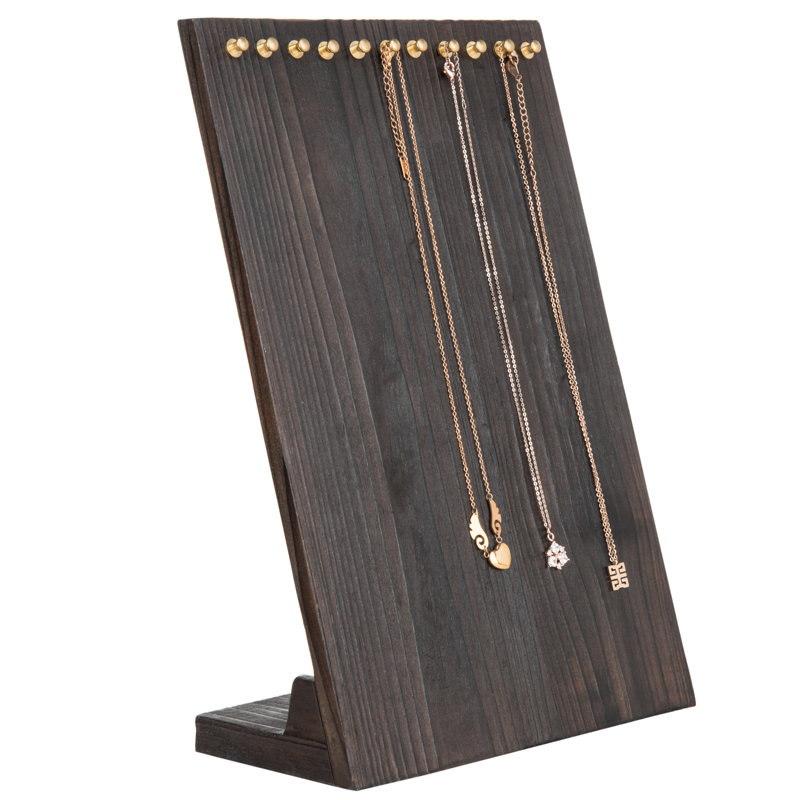 Burnt Wood Necklace Holder Jewellery Stand