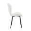 Ensemble de 4 chaises de salle à manger en polyuréthane blanc avec poignée intégrée, structure en métal, pieds de nivellement réglables, coussin très large et confortable pour la maison et plusieurs cas de figure.-1017431395