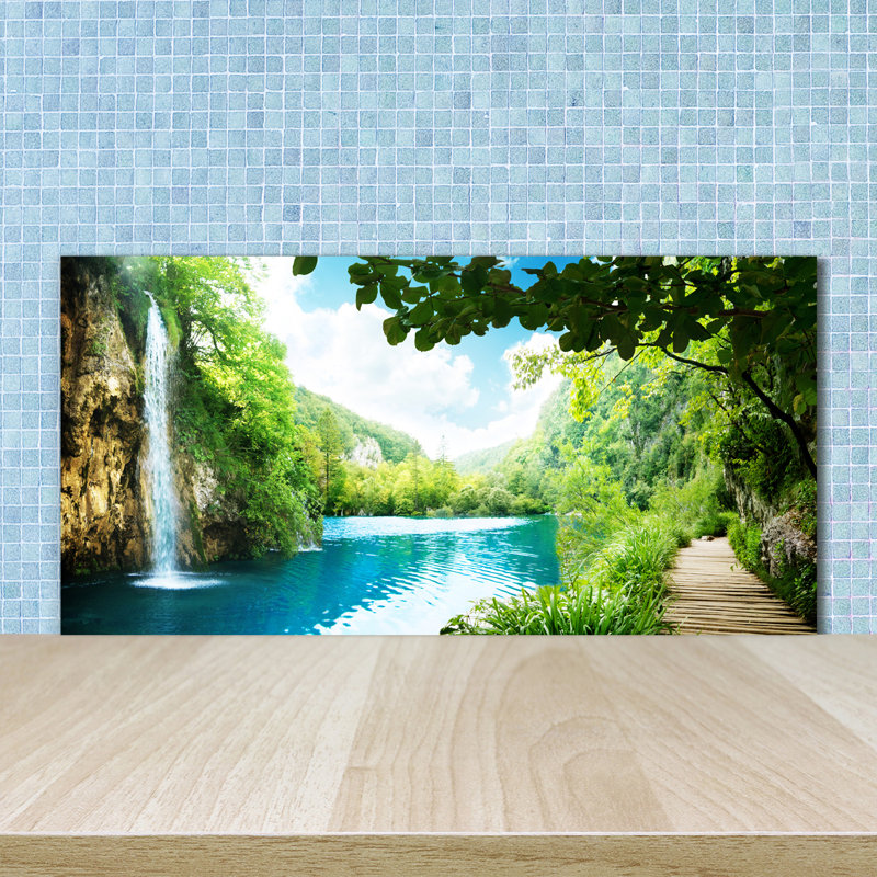 50cm W x 100cm L Glass Peel and Stick Panel