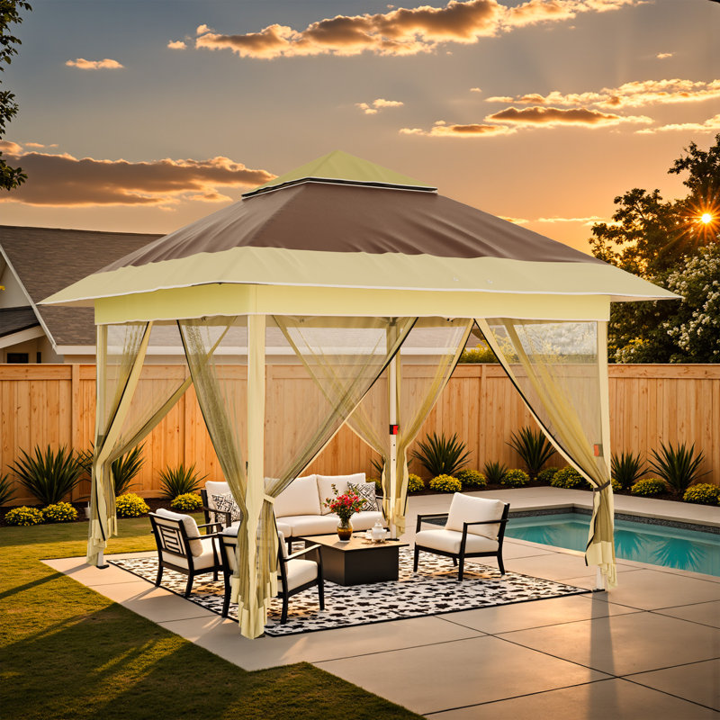 Abri pour abri de jardin Pop Up, 10 pi x 10 pi, Brun