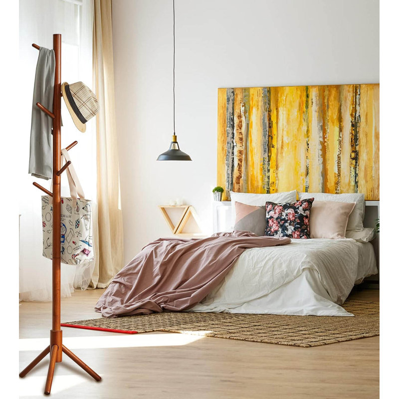 Freestanding 8 - Hook Coat Rack, Brown