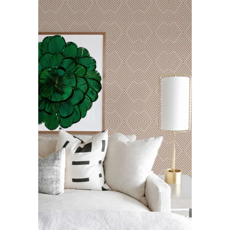 Rouleau de papier peint formation L 10 pi x l 24 po, Envers vraiment taupe, Autocollant, Vinyl