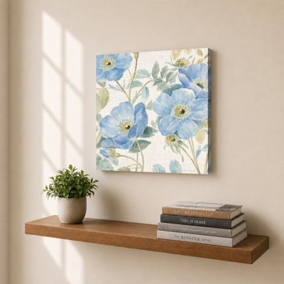 More Blue Florals by Lanie Loreth - Graphic Art on Canvas