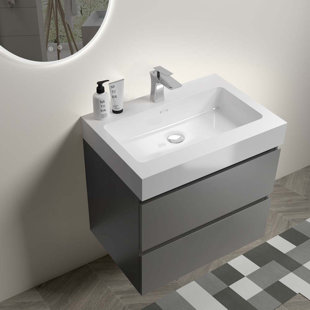 24'' Single Bathroom Vanity with Ceramic Top