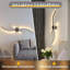 2-Light Black Wavy LED Flush Mounted Sconce