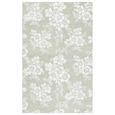 Hand Tufted Wool, Viscose Floral Rug