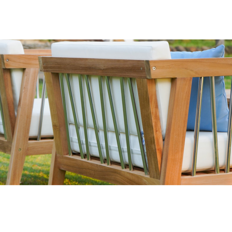 Outdoor 4 - Piece Teak Conversation Set