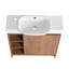 Meuble-lavabo autoportant de 30 po avec lavabo en céramique blanche et porte à fermeture en douceur, contreplaqué, emballage KD-645861101