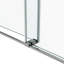 Porte de douche coulissante double sans cadre, porte de douche double, 3/8 po (10 mm) en verre trempé Sgcc, acier inoxydable-115606734
