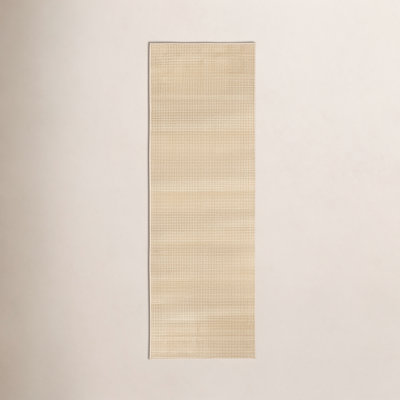 Hartley Natural Machine Washable Plaid Rug