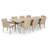 Santrez Rectangular 8 Person 105" Long Dining Set With Sunbrella Cushion Covers-1399533469