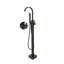  Robinet de baignoire autoportant à poignée simple avec douchette à main Topcraft, bronze vénitien-94104059